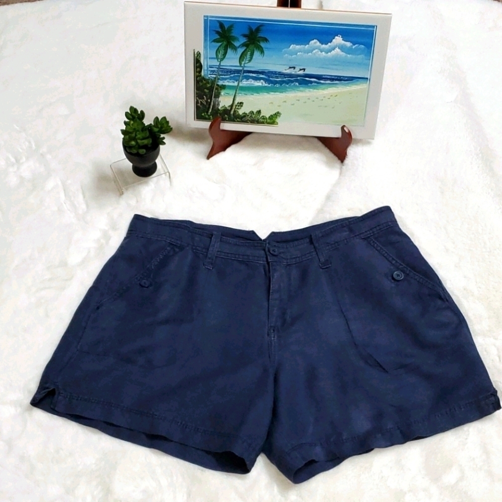 CALVIN KLEIN JEANS LINEN BLEND CASUAL SHORT